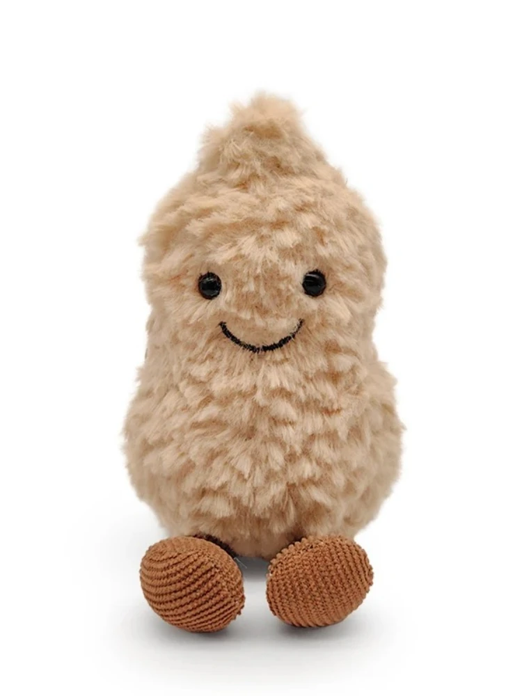 Hot Cute Small Peanut Doll Peanut Plush Toys Stuffed Soft Peanut Plushies Keychain Small Pendant Bag Key Decor Kids Toys Kid Gif