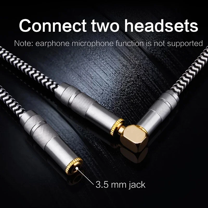 3.5 มม.หูฟัง Splitter Audio Converter แจ็ค 3.5 ชาย 2 Dual Y 3 5 หญิง AUX สายต่อหูฟังสําหรับแล็ปท็อป MP3