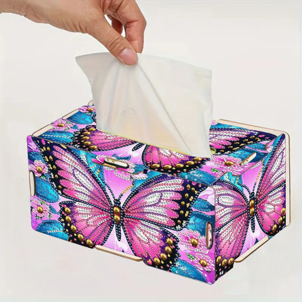 

5D алмазная живопись коробка для салфеток цветок мультфильм животное домашнее хранение декоративный держатель для алмазной живописи чехол бумажная коробка Ornamentatio