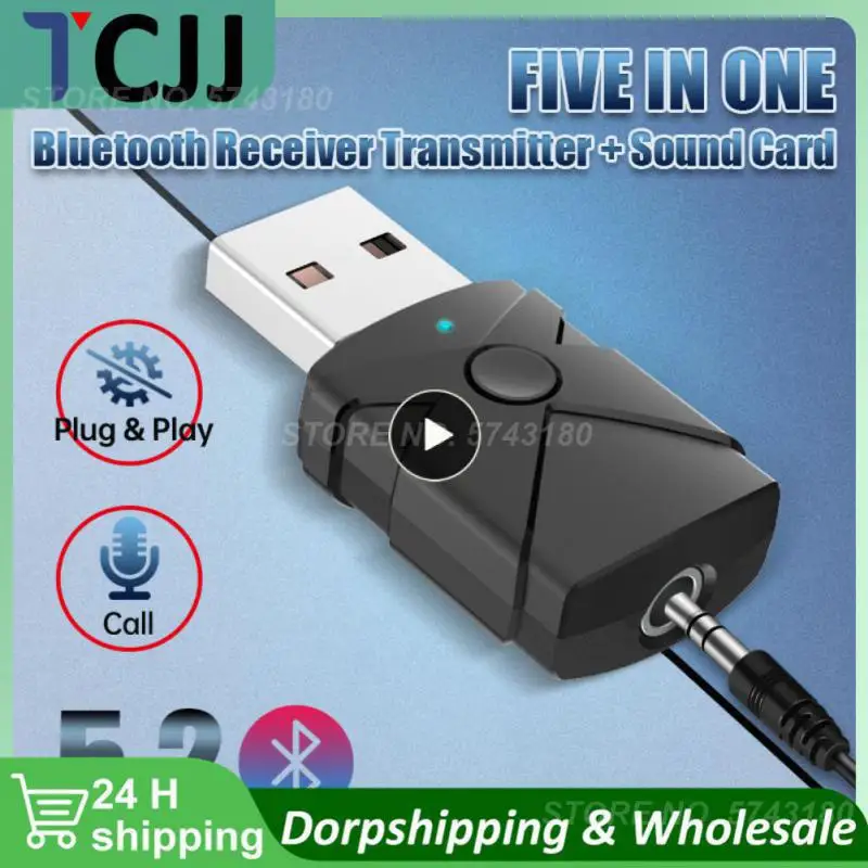 Adapter BT 5.2 USB Wireless Receptor Speaker File Receiver Transmitter Dongle Laptop Earphone BLE Sender