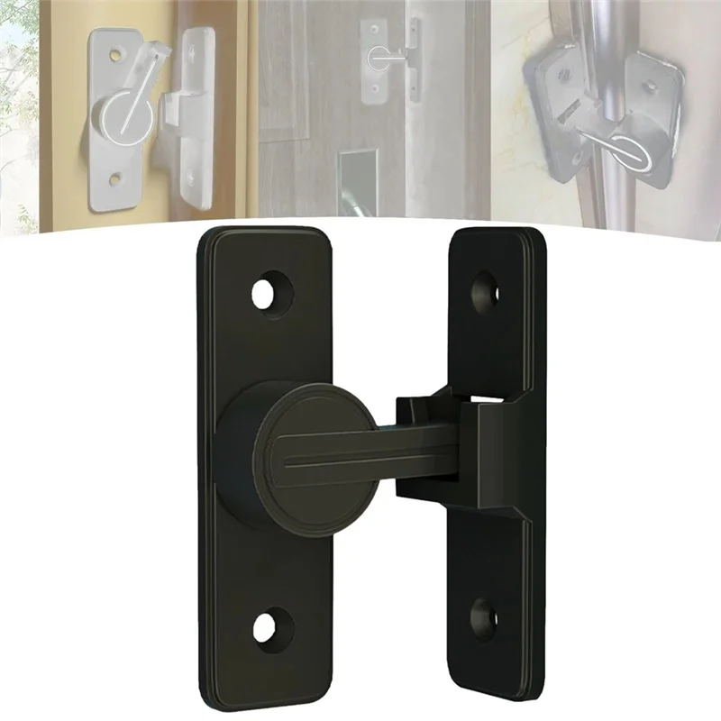 A99E-Latch For Door 90 Degree Heavy-Duty Security Latch Anti-Burglary Reinforcement Lock Sliding Wear-Resistant Home