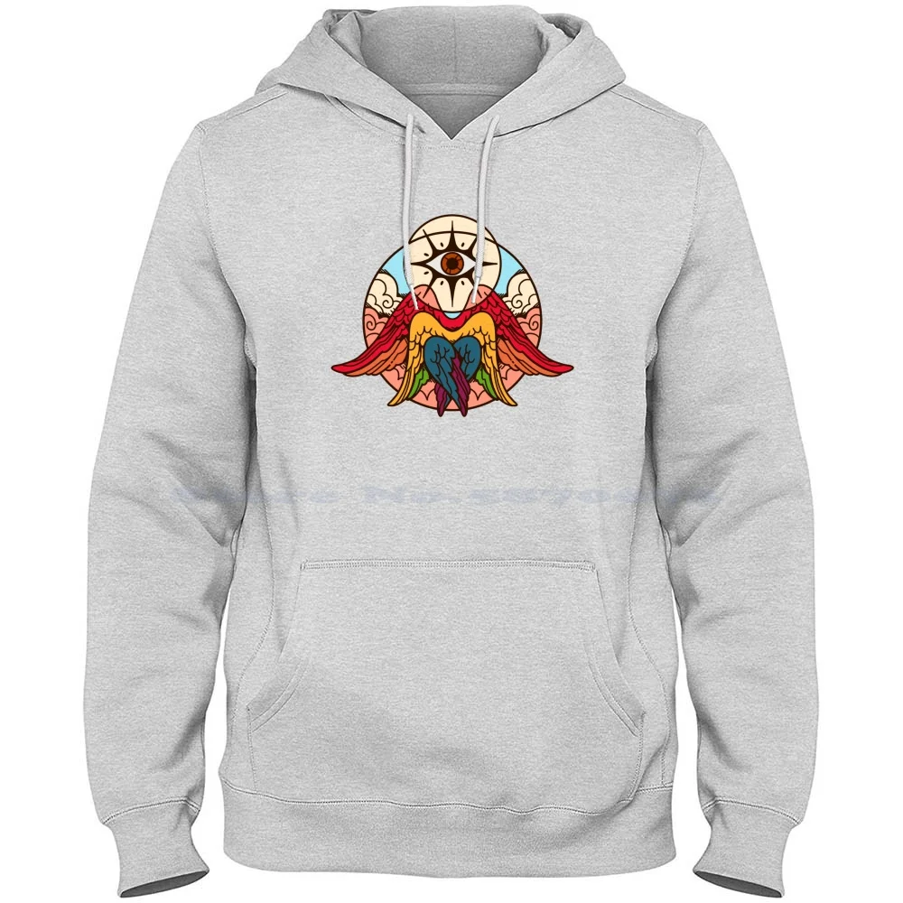 Rainbow Pride Angel 100% Cotton Hoodie T Shirt Angels Eldritch Biblically Accurate Angelcore True Form Seraphim Cherubim