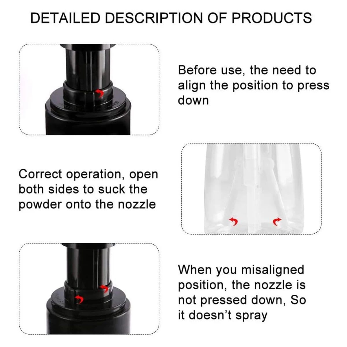 180ml Barber Powder Spray Bottle Refillable Hair Powder Sprayer Portable Travel Plastic Container Salon Styling Tools Supplies