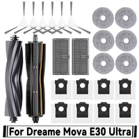 For Dreame Mova E30 Ultra / Trouver E30 Ultra Vacuum Cleaner Replacement Accessories Main Side Brush Filter Mop Dust Bag