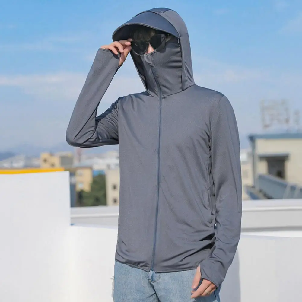 Protection Thin Summer Hooded Anti-UV Men Sun Clothing