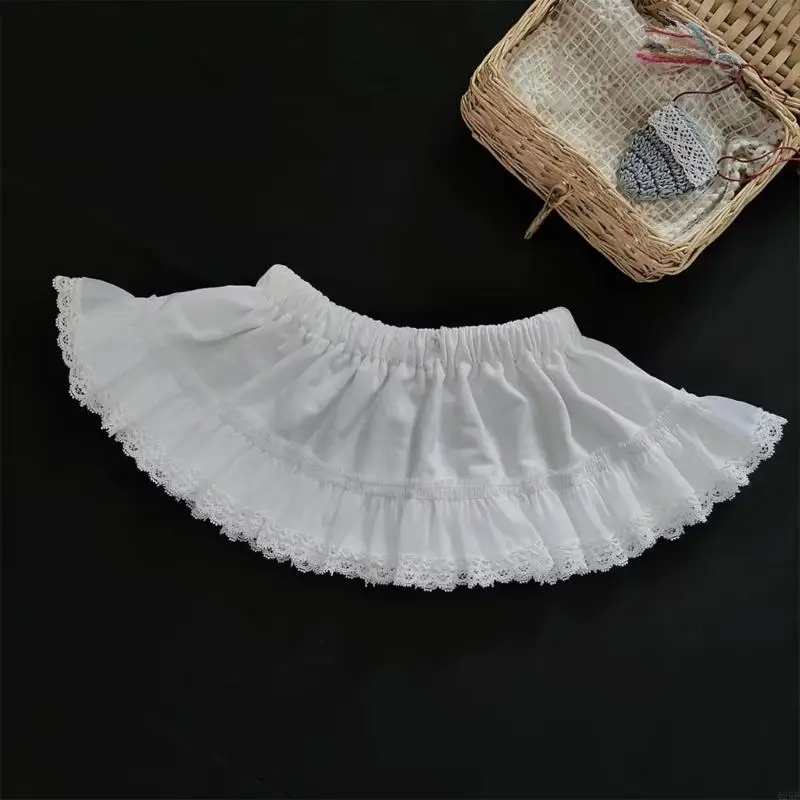 تنورة خصر قابلة للتمدد للفتيات للاستخدام اليومي، تفاصيل ممزقة، نسيج قطني مريح 425F