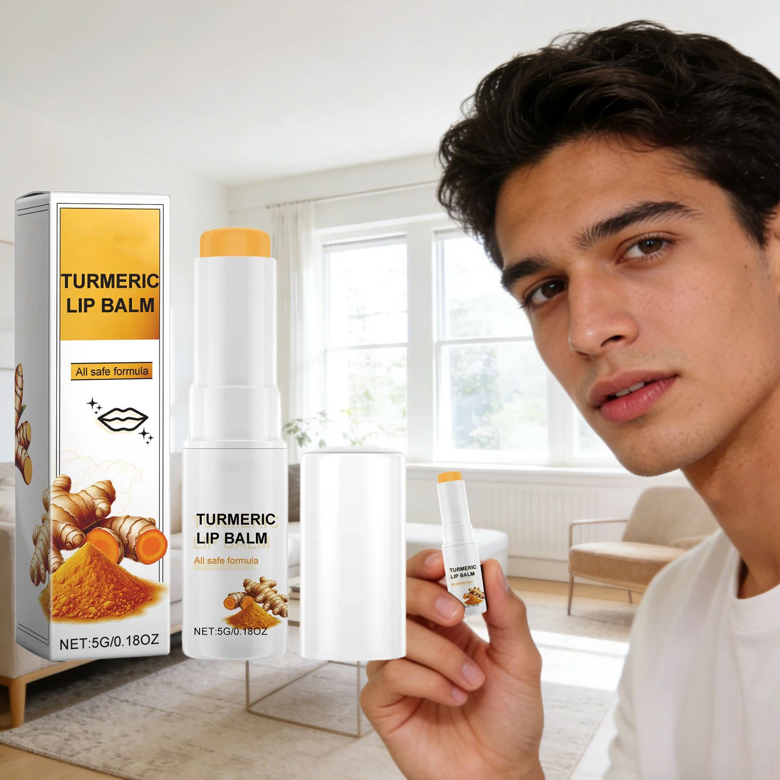 

Collagen Moisturizing Lipstick Lasting Hydrate Prevent Dry Reduce Roughness Improving Gloss Enhance Turmeric Root Lip Plump Balm