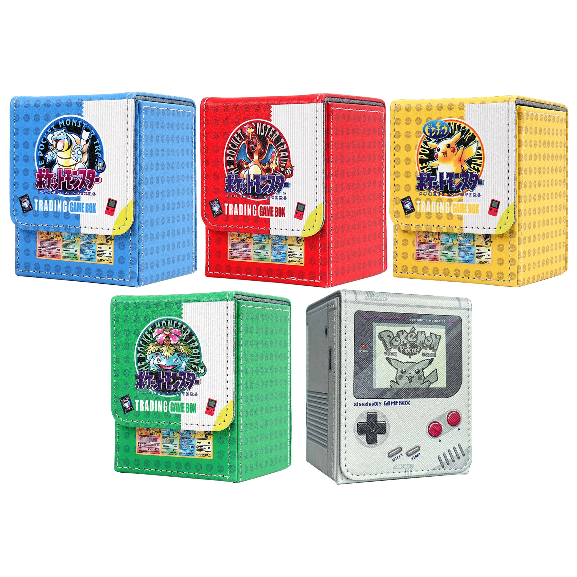 

Diy Self Made Cartoon Ptcg Venusaur Charizardcard Storage Box Ws Opcg Ptcg Blastoise Leather High-End Card Storage Box Gift Toy