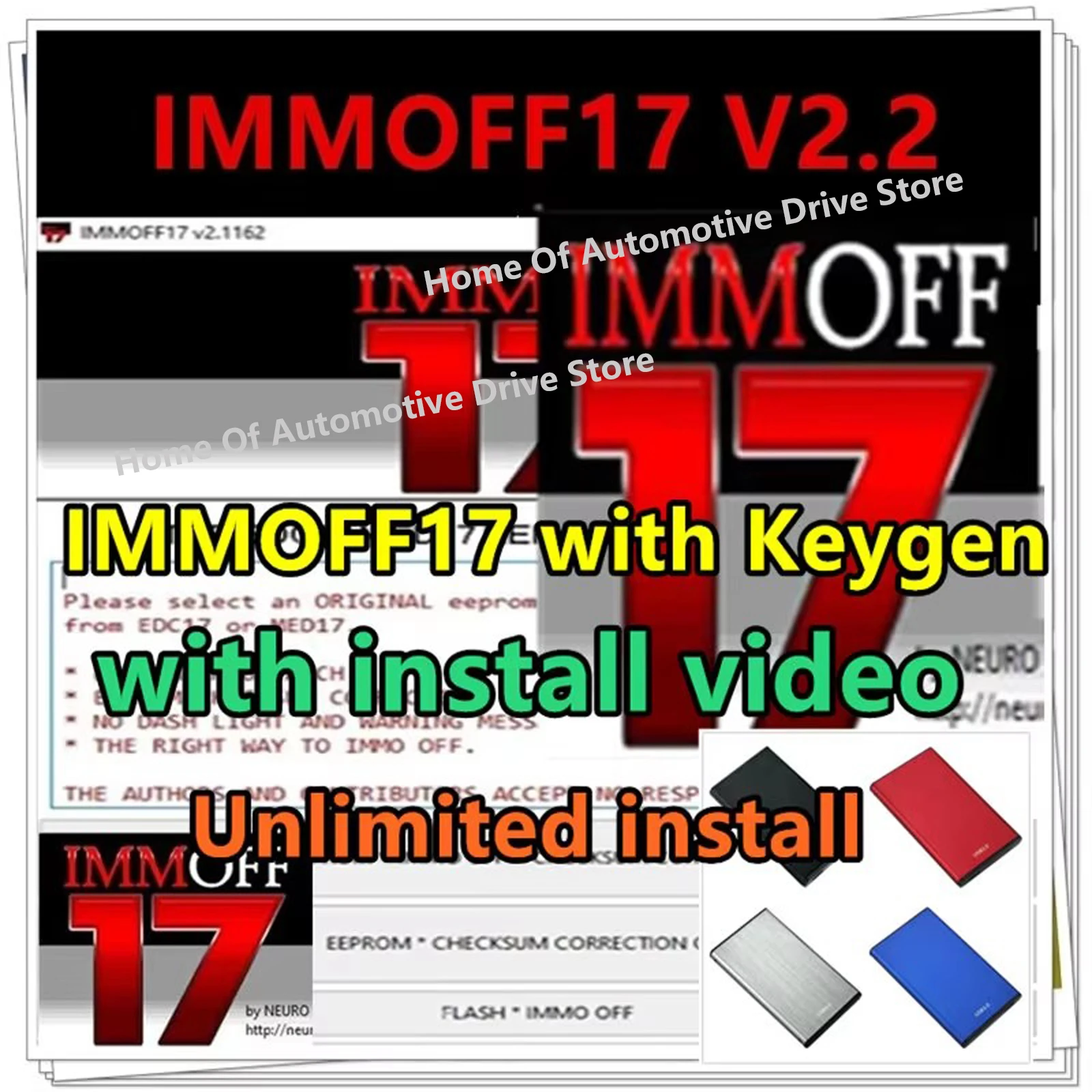 

2024 IMMOFF17 Software with Keygen Unlimited install EDC17 Immo Off Ecu Program NEUROTUNING Immoff 17 and install video guide