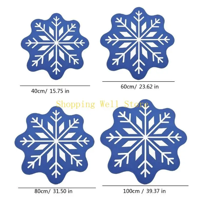 KX4B حمام حصيرة عيد الميلاد ندفة الثلج شكل بُساط حمام مع امتصاص قوي زلة مقاومة وسادة أرضية تماما الحفاظ على الأرض جافة #6