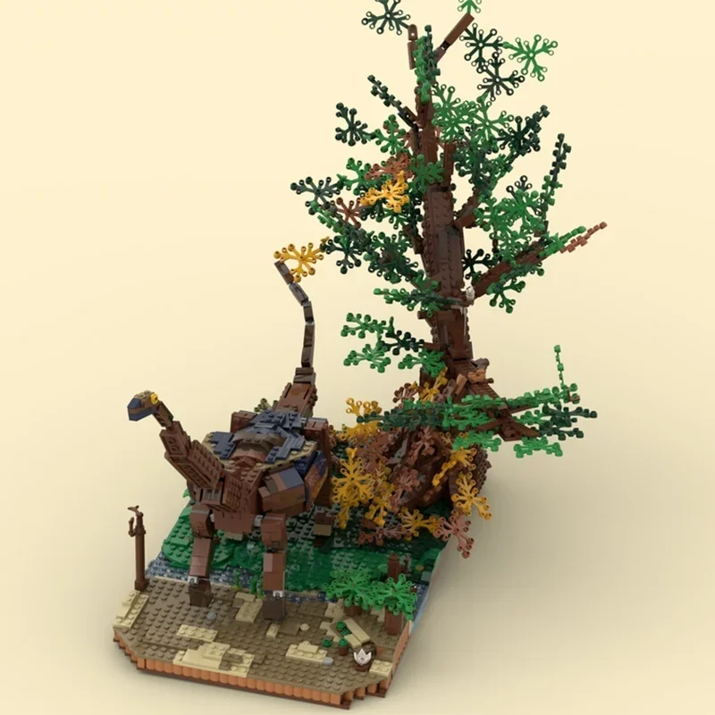 1832 piezas MOC Dinosaurio Diorama Casa en el Árbol Ideas y modelo de juguete Bloques de construcción Regalo de Navidad Ladrillos DIY Cumpleaños para niños
