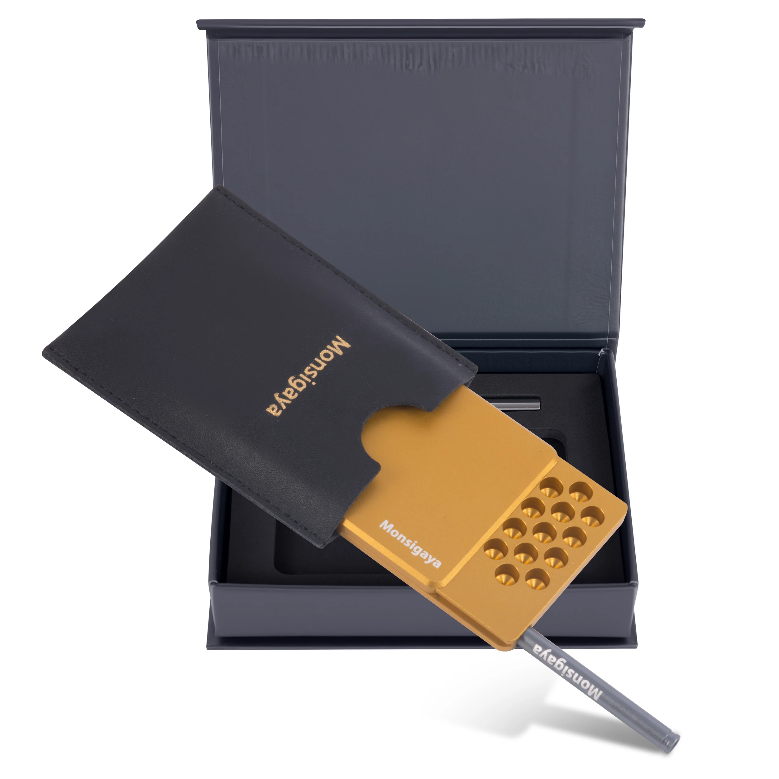 صندوق السعوط المعدني المكون من 45 حجرة مع محفظة طقم السعوط المصنوعة من سبائك معدنية مدمجة #3