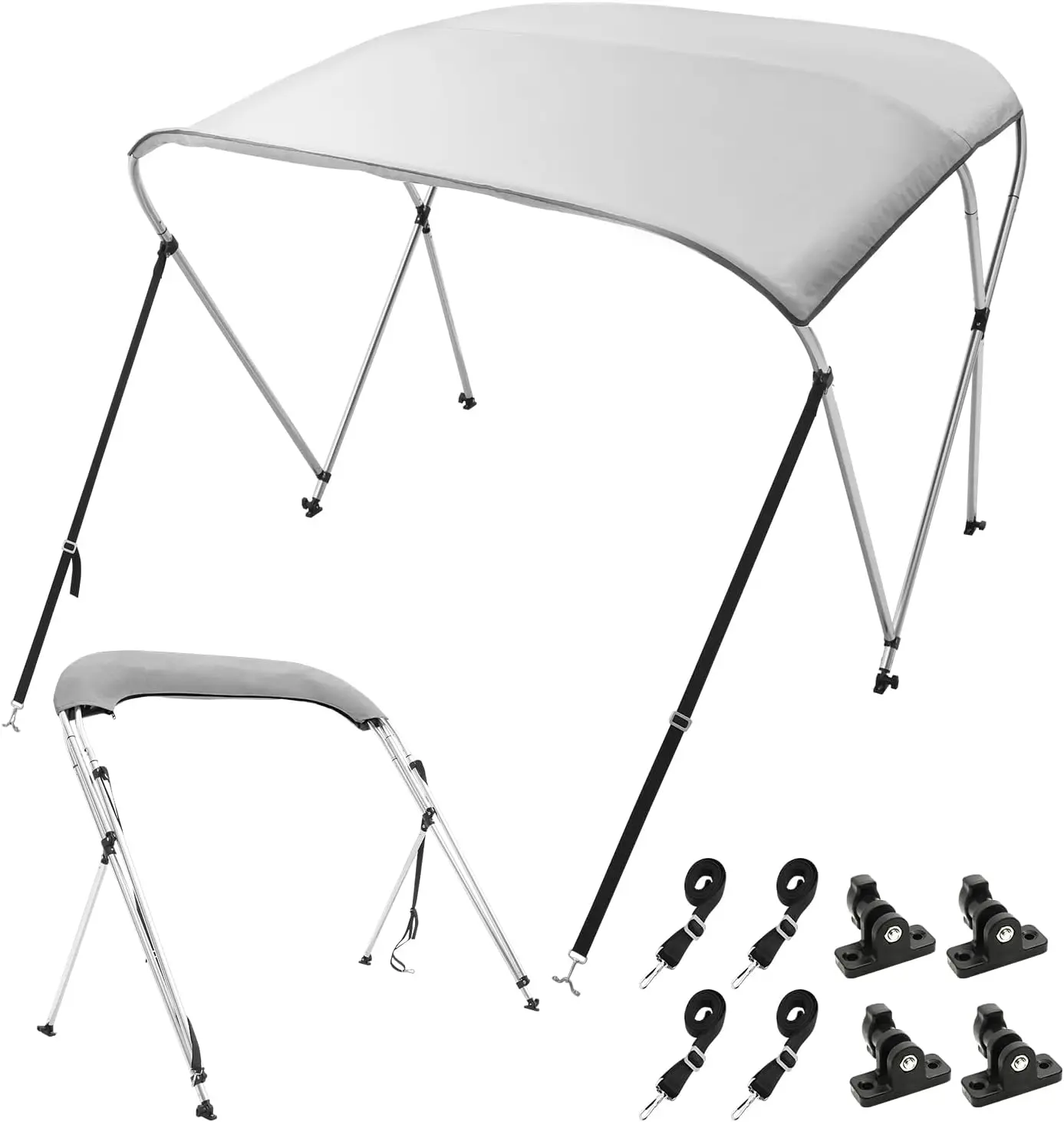 3 Bow / 4Bow Boat Bimini Tops, 900D Polyester Canopy with 1