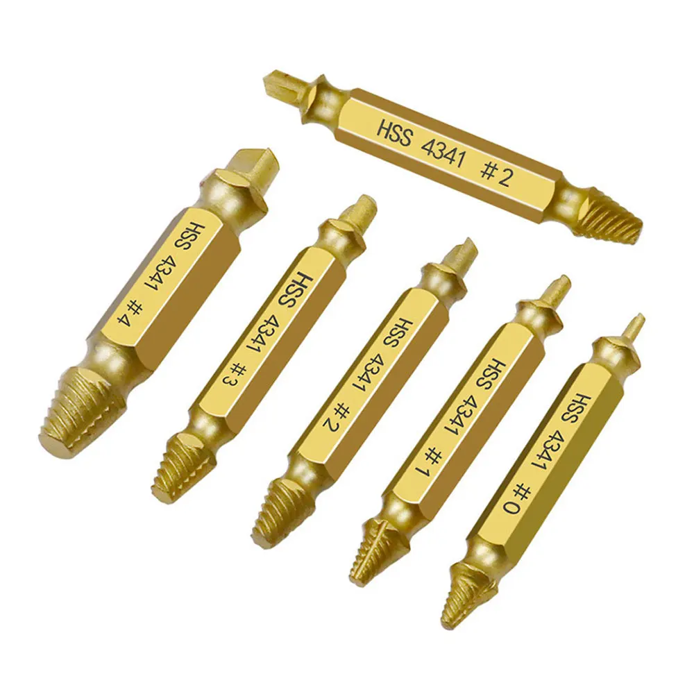 Binoax 4341 6 Chiếc Vàng Vít Hút Bộ Khoan Dễ Dàng Ra Hướng Dẫn Vỡ Damag Vặn Ốc Bu Lông Tẩy Dụng Cụ Làm Rau Cau