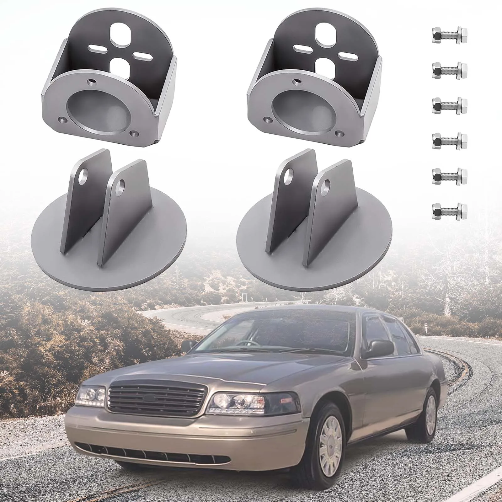 High Quality Bolt-on Air Ride Bag Brackets Sets for Ford Crown Victoria