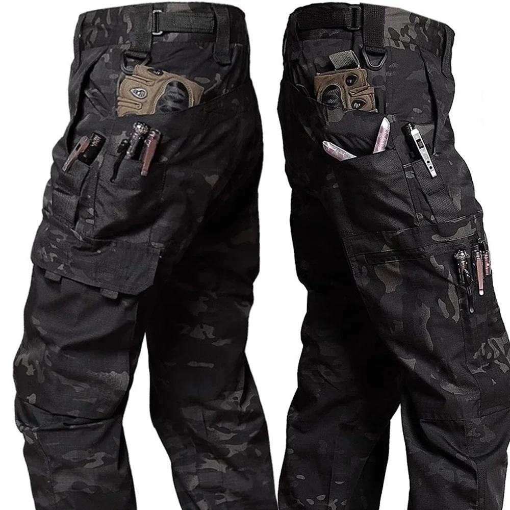 Military Pants for Men Tactical Cargo Big Multi-pocket Waterproof Ripstop Army Combat Training Trousers Brand Joggers New