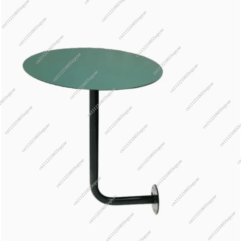 Wall Mounted Small Round Table Side Table for Dessert Shop Café Booth Industrial Style Wall to Wall Table