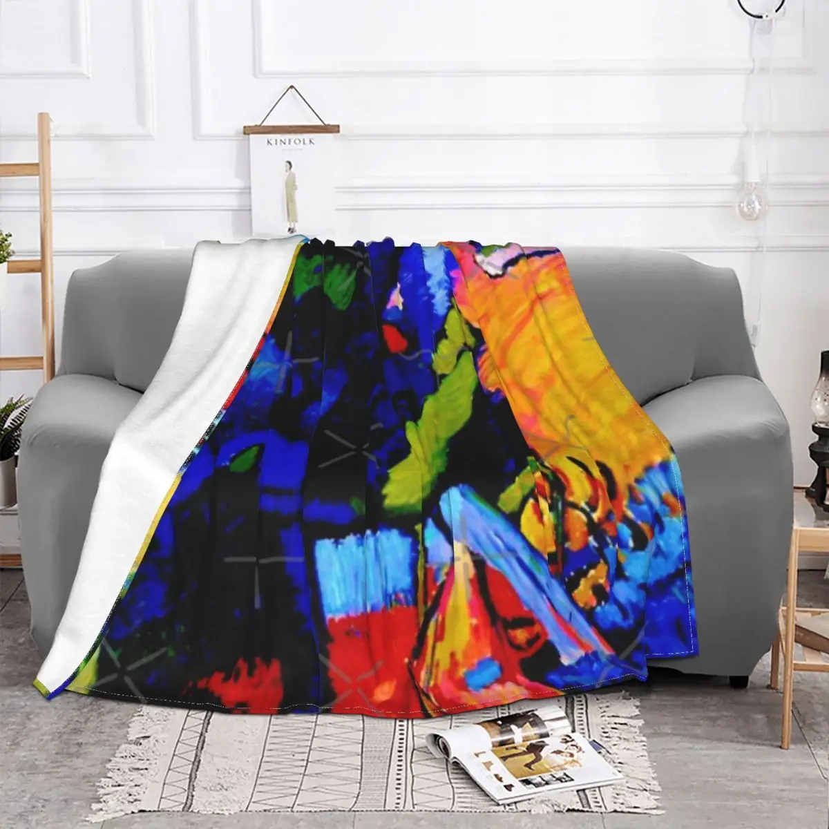 Improvisation 4 Wassily Kandinsky Abstract Quilt Bed Blankets Couple Blankets Winter Warm Blanket Throw Blanket