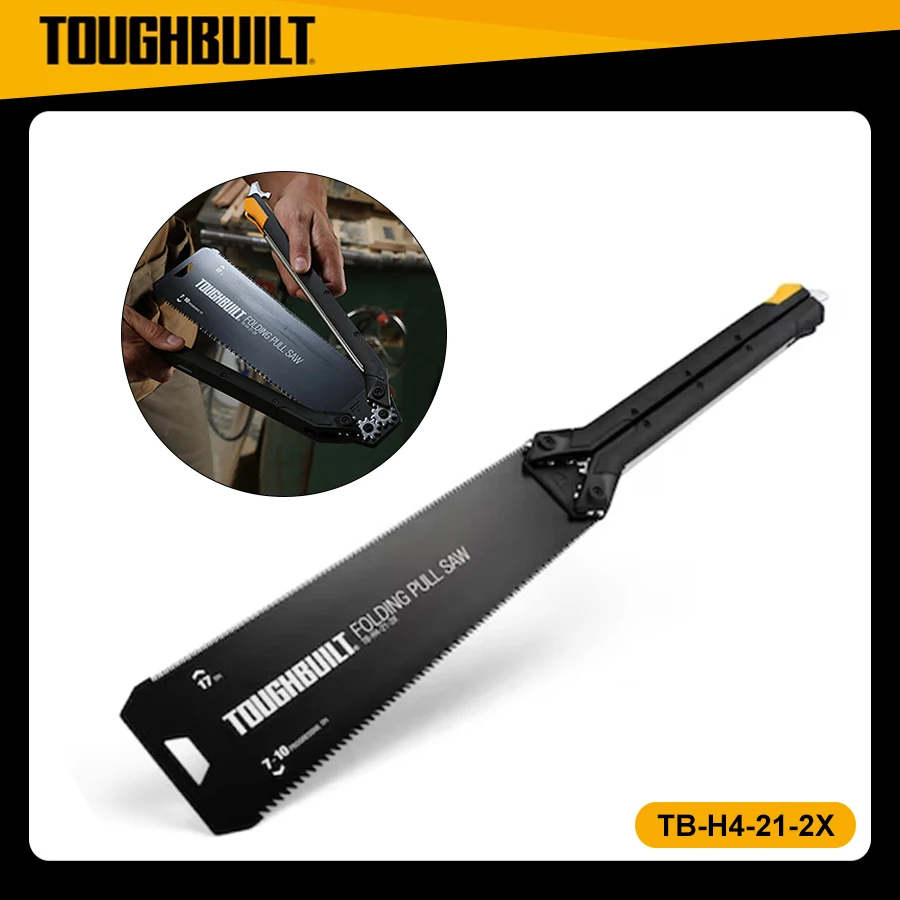 

TOUGHBUILT TB-H4-21-2X Складная пила для быстрой резки Прочные ручные инструменты для деревянных панелей