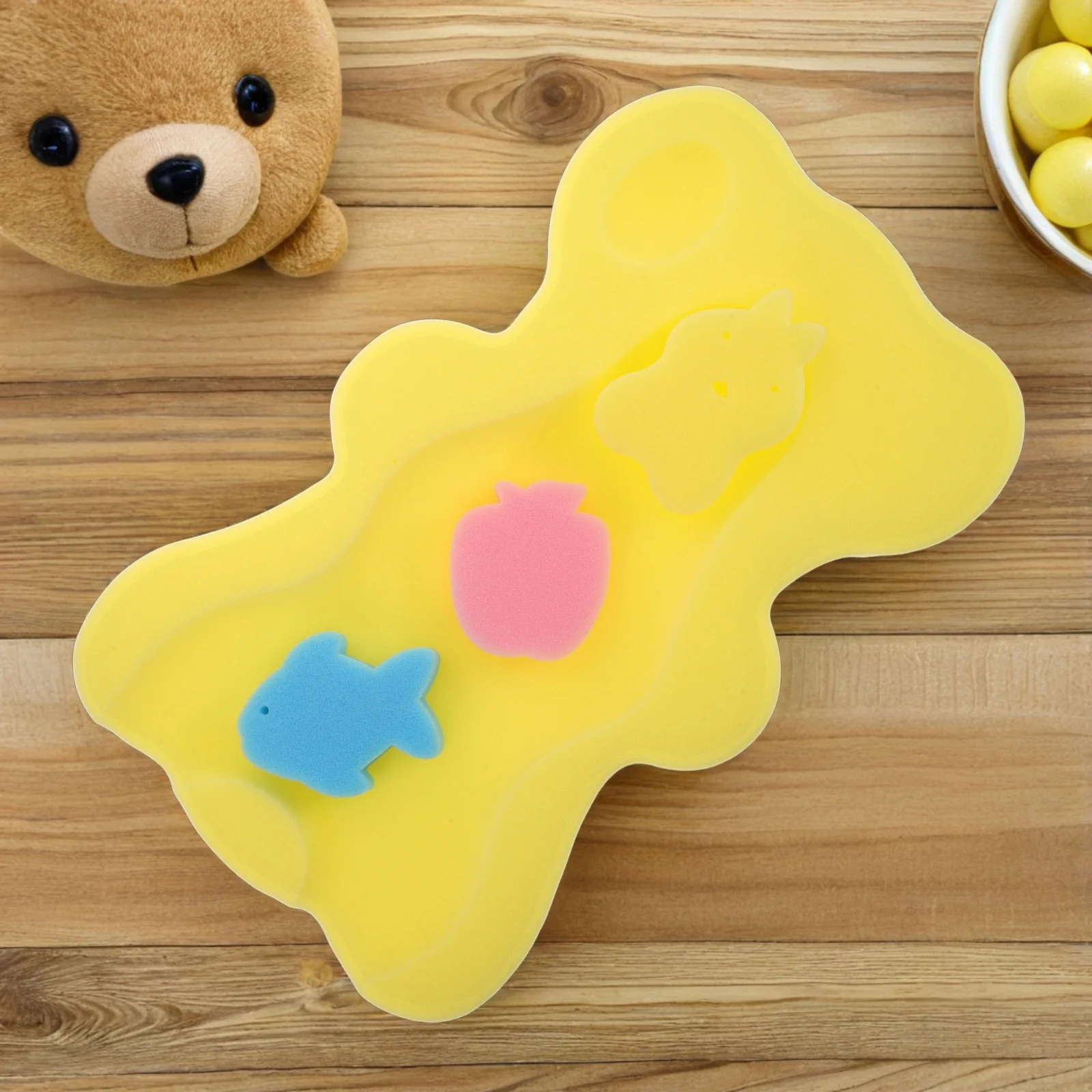 

Baby Bath Cushion Thick Sponge Non Slip Infant Bath Pad Soft Newborn Shower Tub Support Mat Baby Mattress Infant Tub Insert