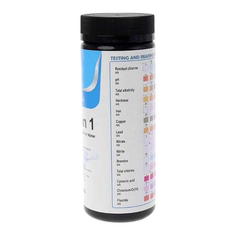 Pool Test Strips 14 In1 Drinking Water Test Strip Water Test Simple And Fast Hardness Test PH Bromine Nitrate