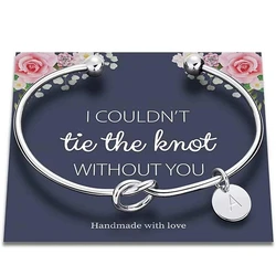 26 Initials Bracelet Bridesmaid Proposal Gifts Wedding bride to be engagement bridal shower Bachelorette hen party decoration