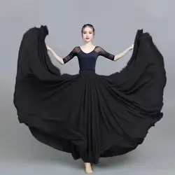 720 Degree Skirt Belly Dance Women Gypsy Long Skirts Dancer Practice Wear Assorted Solid Dance Skirt