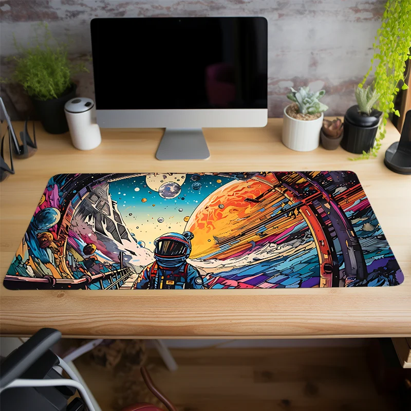 Color Astronaut Mouse Pad Desk Accessories Non-Slip Rubber Base for Gamers and Office Perfect Gift for Friends Teens