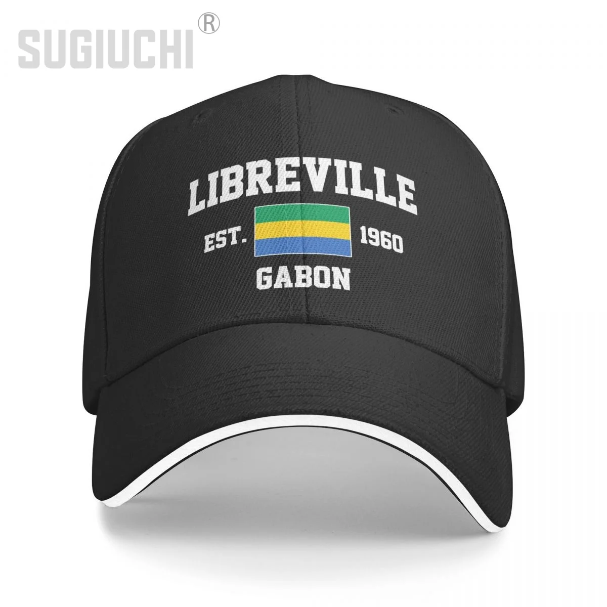 Baseball Cap Gabon EST.1960 Libreville Capital Men Women Unisex Hip Hop Sandwich Caps Snapback Golf Hat Fishing