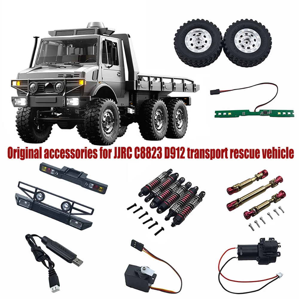 JJRC C8823 D912 Transport Rescue Vehicle Original Accessories Suitable for Unimog Six Wheeled Off-Road Vehicle Model