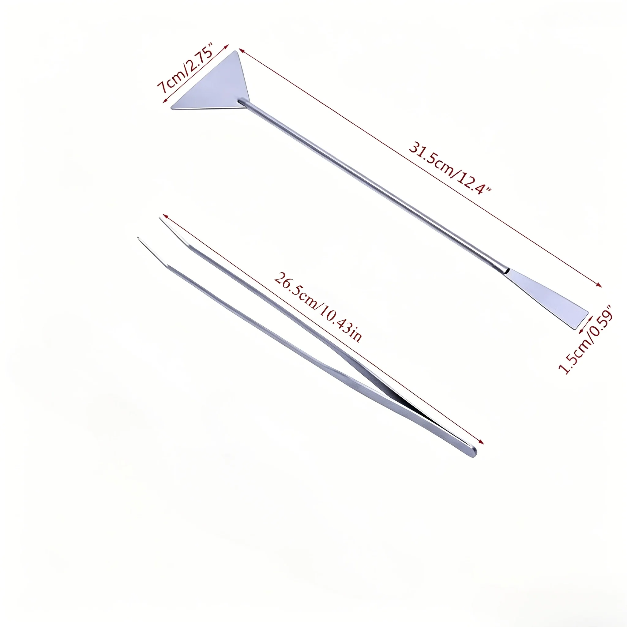 Stainless Steel Aquarium Long Tweezers Straight & Curved Forceps Fish Tank Cleaning Tools Water Plant Accessory