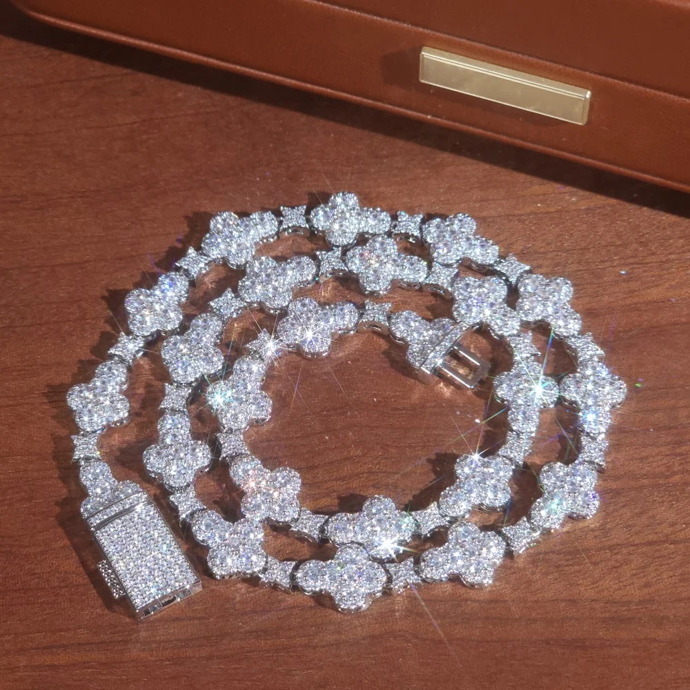 الجليد تشارمي الصليب ستار تشيكوسلوفاكيا الأحجار سلسلة المتخصصة قلادة الهيب هوب الإكسسوارات مجوهرات رائعة الموضة العصرية الوجه حتى المشبك #2