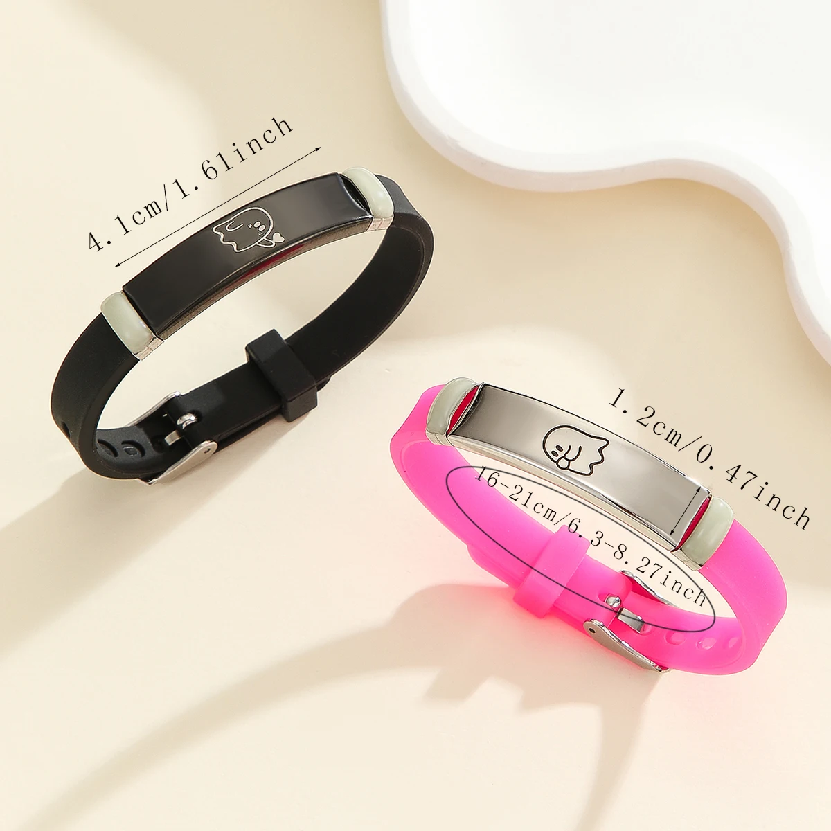 مجموعة مكونة من قطعتين من إكسسوارات متوهجة قزم الحب على شكل قلب أساور للأزواج مجوهرات اعتراف للزوجين على الموضة