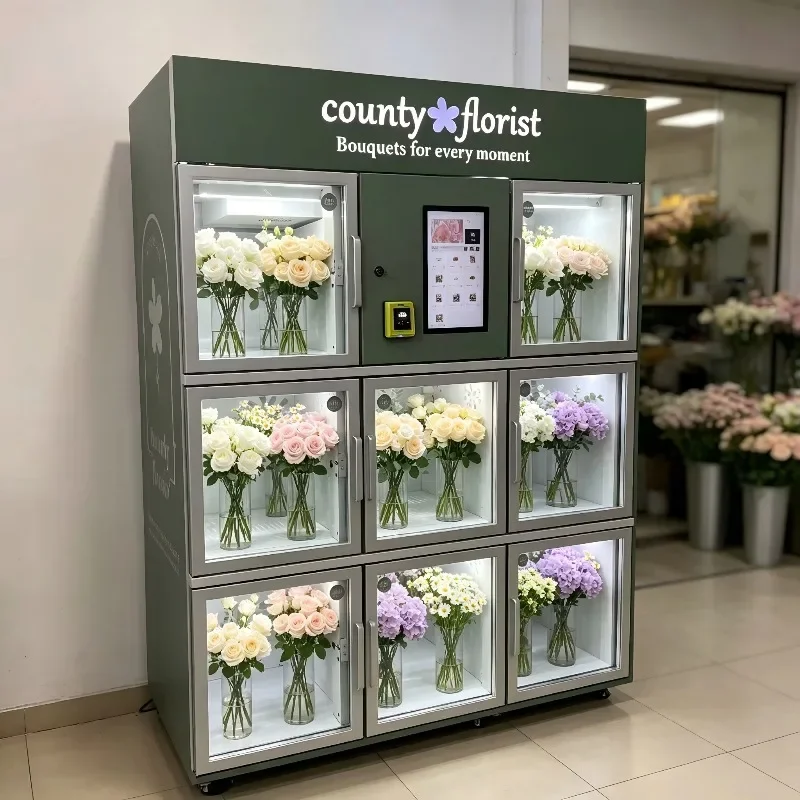 Bouquet Vending Machine/24 Hour Self Service  Vending Machine for Floral Bouquets/mquina De Venda Automtica De Flores