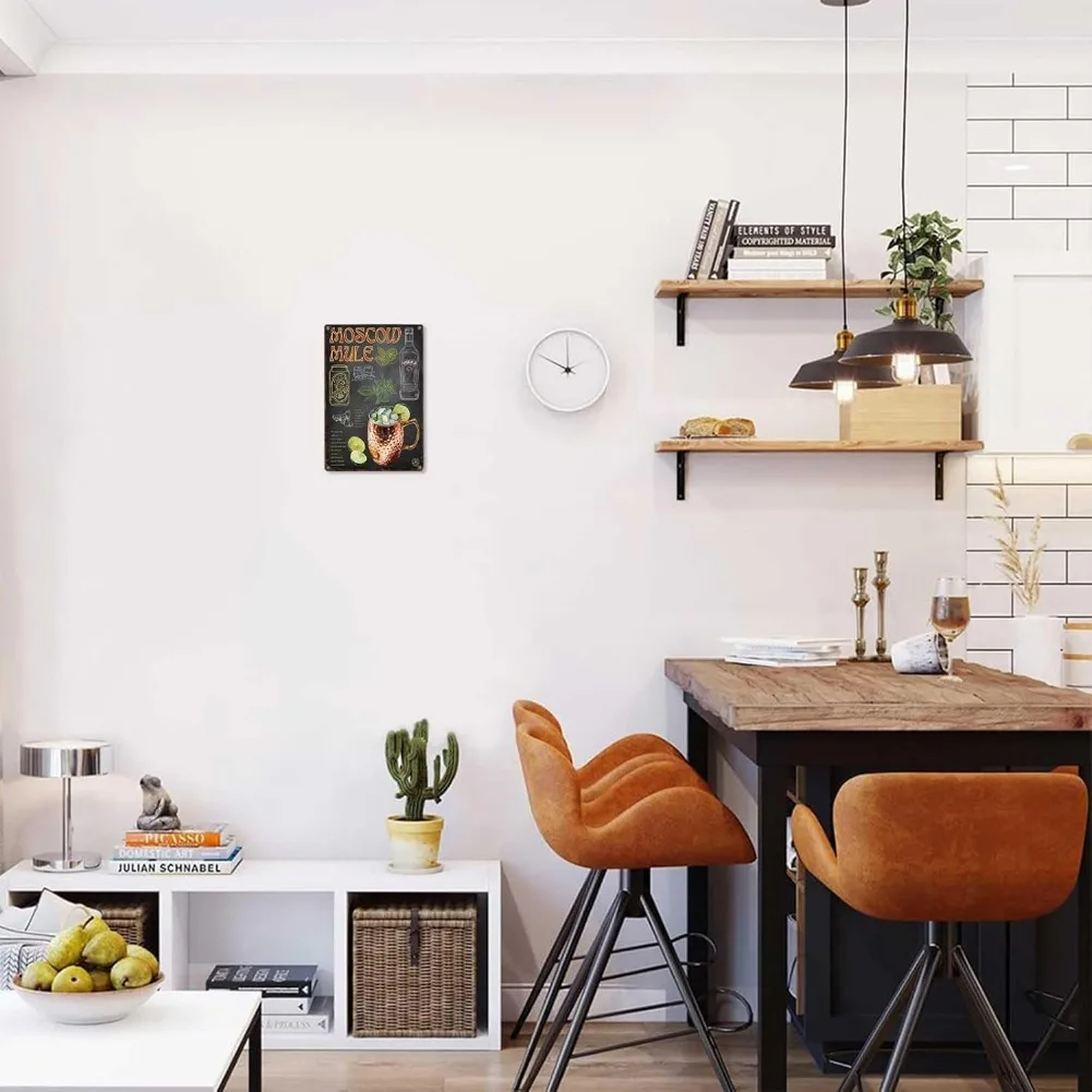 مضحك خمر علامات معدنية موسكو البغل السبورة كوكتيل المشارك-قصدير تسجيل ملصق للمنزل غرفة المرآب مكتب ديكور