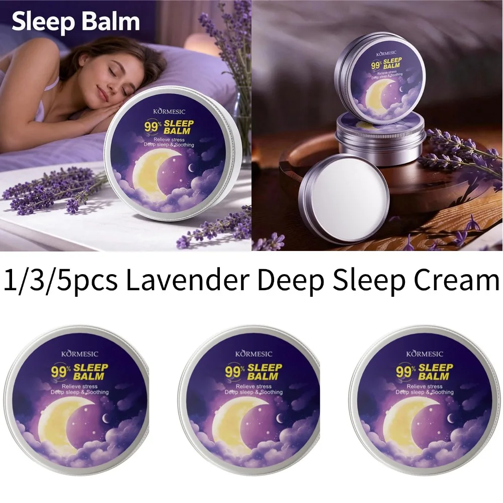 1/3/5pc Lavender Deep Sleep Cream Deep Sleep Pillow Spray Lavender Sleep Essential Oil Sleep Cream 15g Body Care Essential Cream