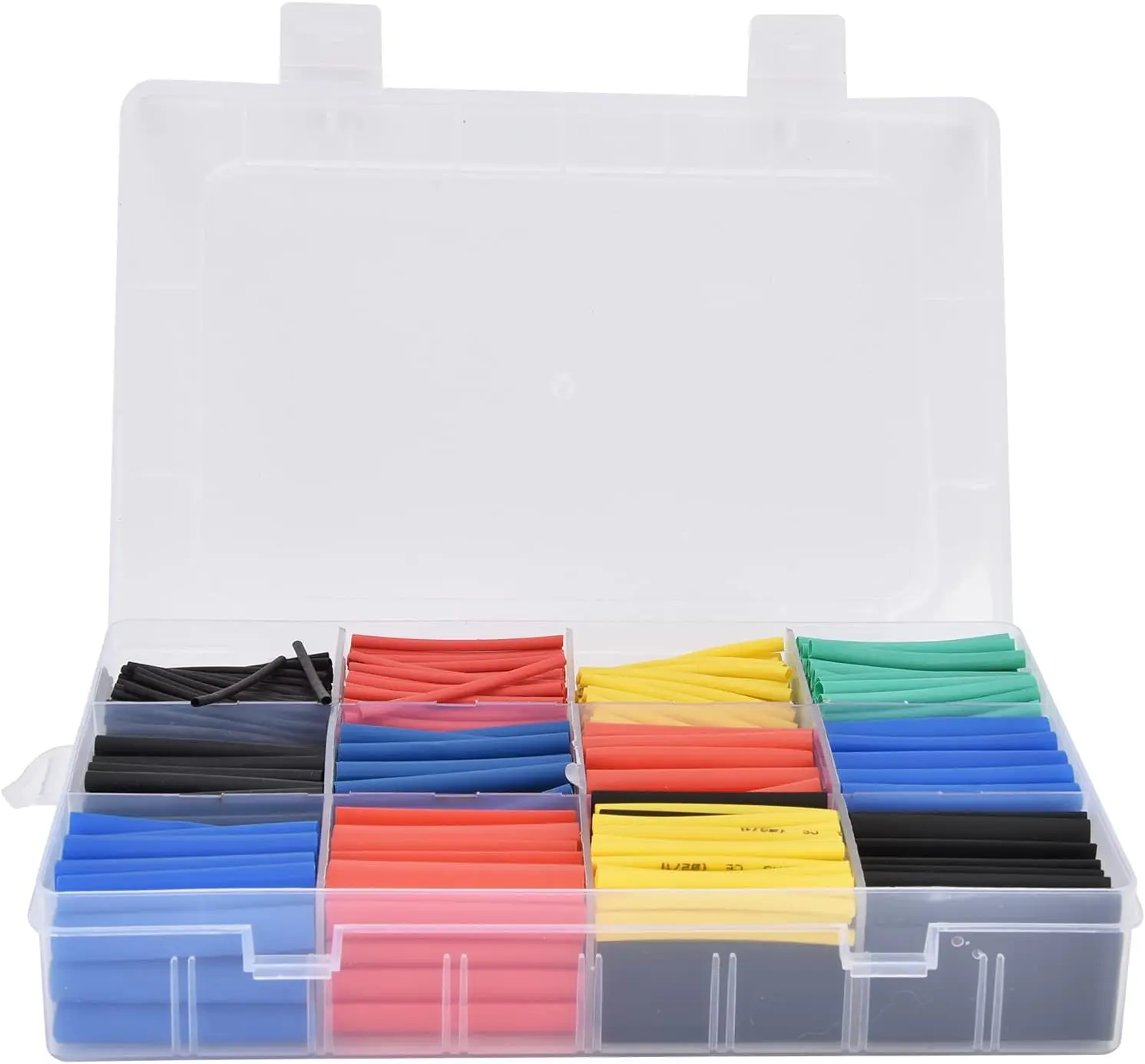 800PCS Heat Shrink Tubing 2:1 Electrical Wire Cable Wrap Assortment Electric Insulation Heat Shrink Tube Kit
