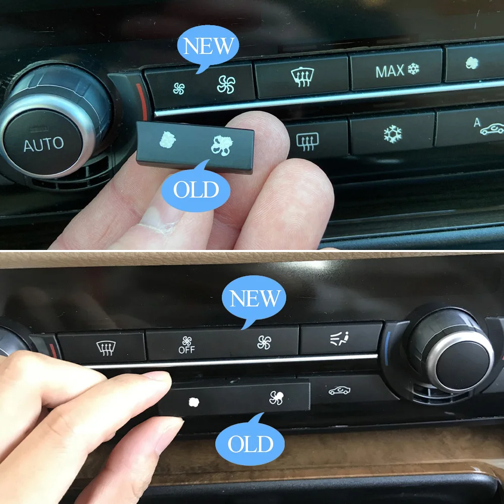 Upgraded Air Conditioner Heater Climate Fan Wind Volume Control AC Button Cover For BMW 5GT 5 6 7 Series F10 F11 F01 F02 F06 F12