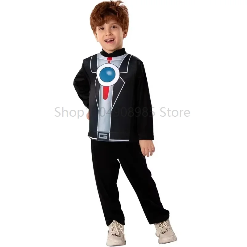 Children Audio Man Cosplay Costume Jumpsuit Funny Cartoons Toilet Outfits Unisex For Carnival School Party Performance