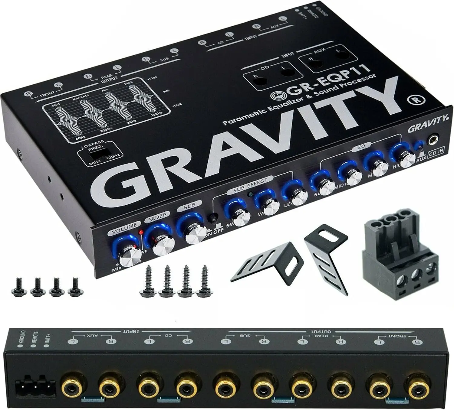 

4-Band Parametric Car Equalizer with Sub Output & Night Illumination
