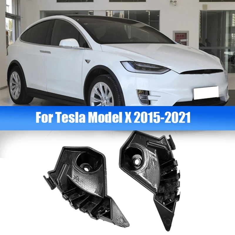 1Pair Fender Plate Bracket For Tesla Model X 2015-2021 1047092-00-H 1047093-00-H Front Bumper Lower Wing Support