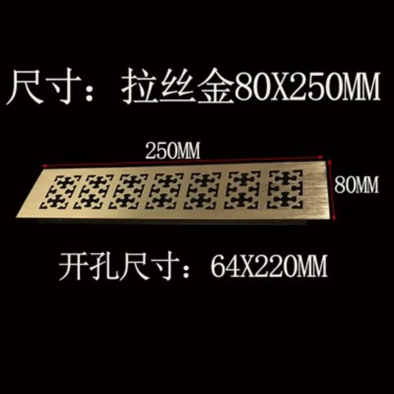8cm ventilation grille Wide Anodized Aluminum Air Ventilator Vent Grille Cover Ventilation for Closet Shoe