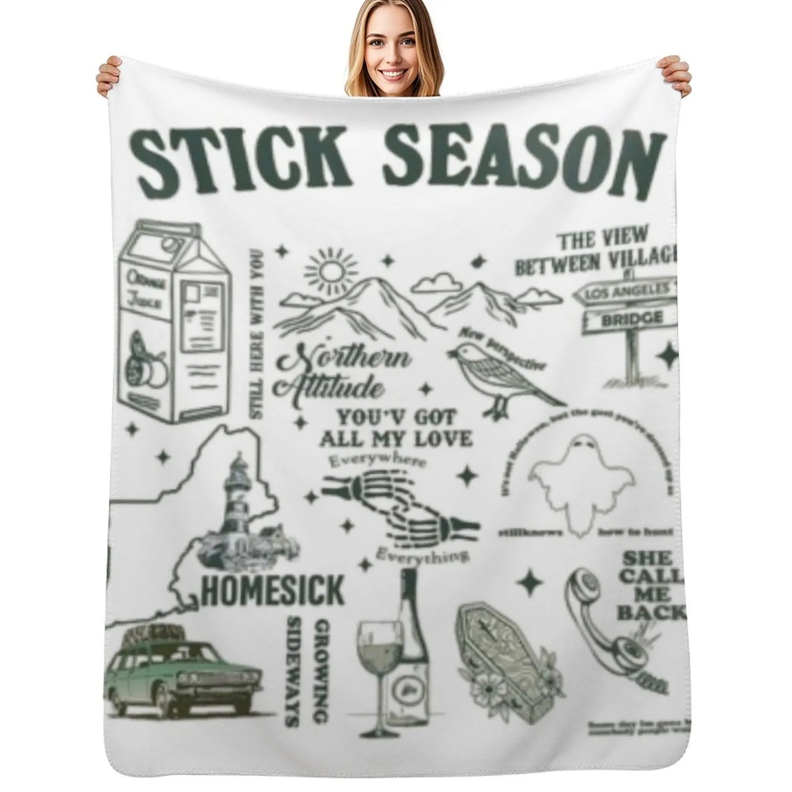 

The view between villages Throw Blanket Spring Fall Cozy Throw Blanket for Couch