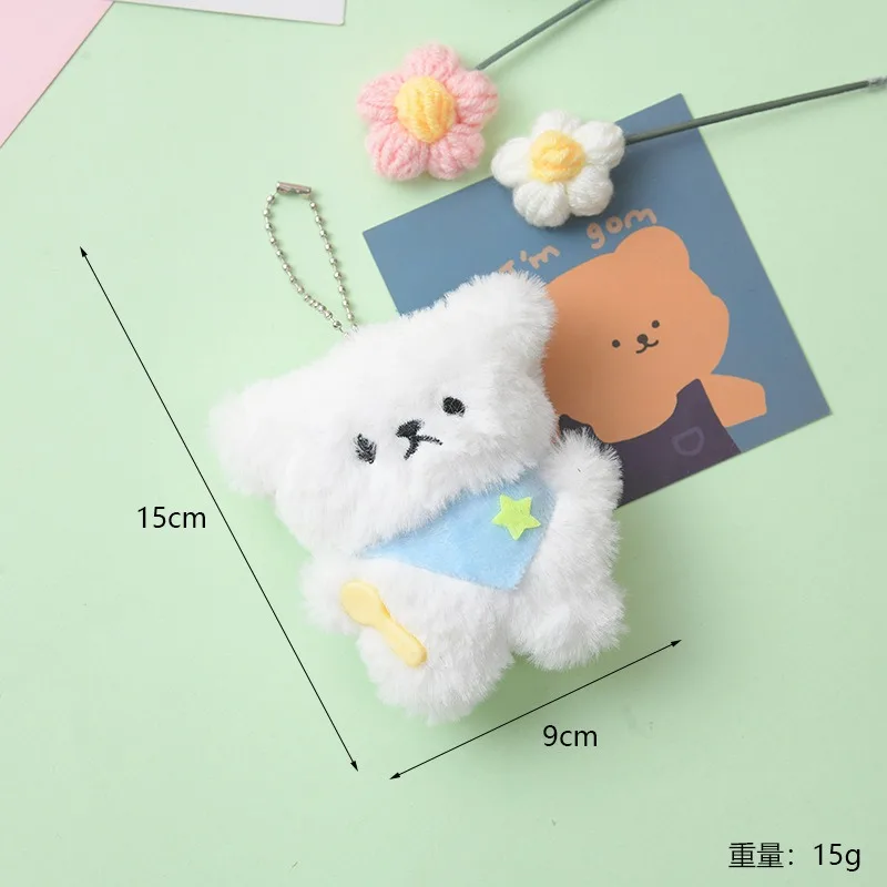 Schattige pluche sleutelhanger poppen dieren hanger sleutelhanger voor vrouwen meisjes cartoon knuffels pop schooltas rugzak charme sleutelhanger cadeau