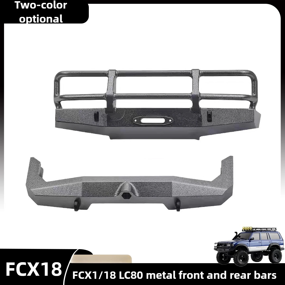 

Metal Front and Rear Bumper Modification Upgrade Accessories for FMS FCX18 LC80 1/18 Remote Control Car Metal Modification Parts