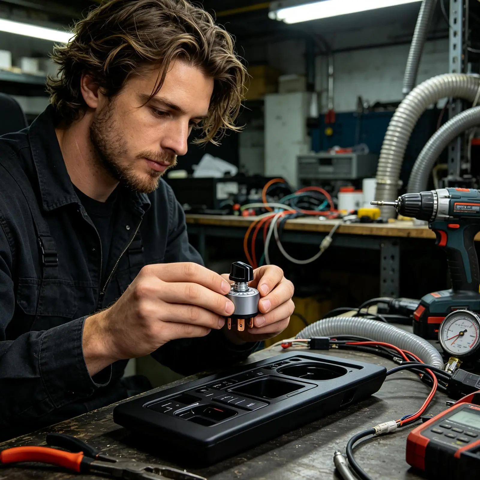 Bouton de sélection à 4 positions, 5 bornes, 3 vitesses, 16A 120VAC, 12A 250VAC, pour ventilateur et radiateur, pour contrôle industriel
