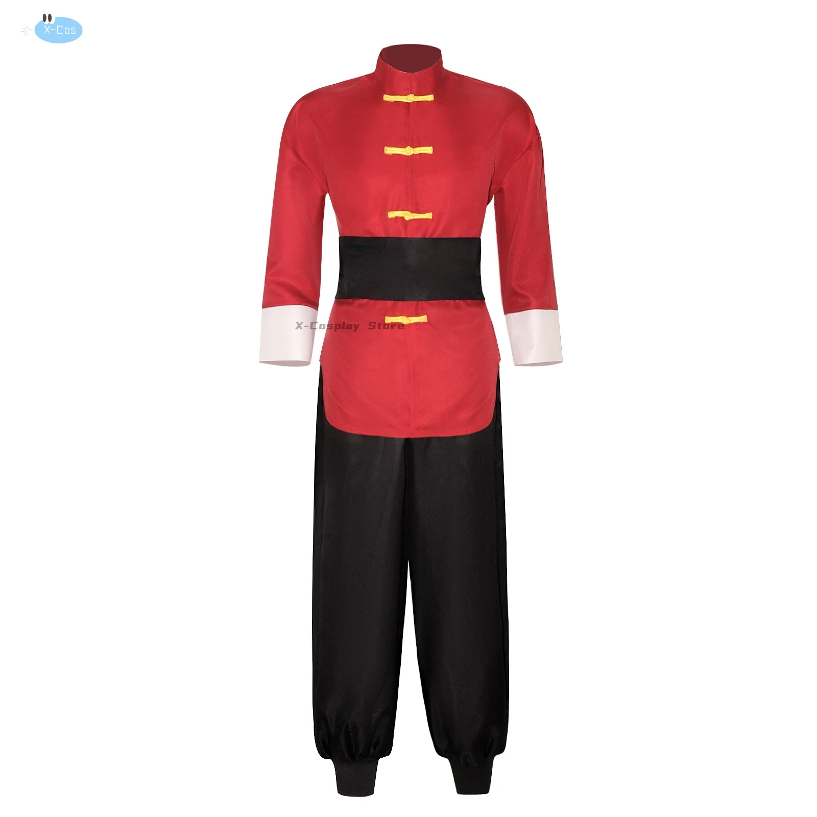 زي أنيمي رانما تأثيري للرجال والنساء ، تندو اكان ، زي أحمر ، ملابس لعب الأدوار ، هالوين ، بدلة حفلة كرنفال ، على الطراز الصيني