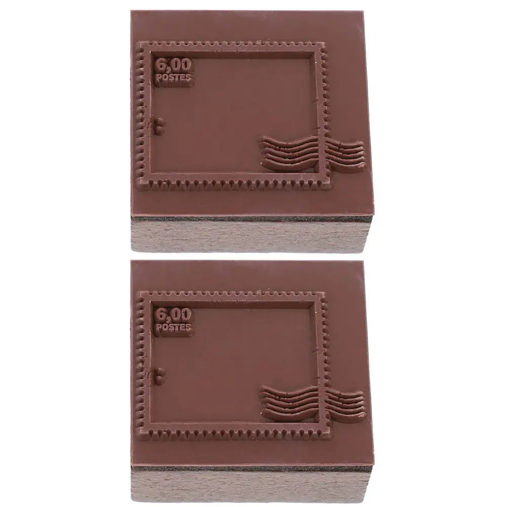 

2 Pcs Seal H Stamps for DIY To From Stamp Wooden Scrapbook Vintage Craft Rubber Journal Stamp Storage Container
