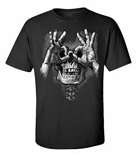 

Funny Skull Hands Adult Men's Short Sleeve Tee Shirt Black