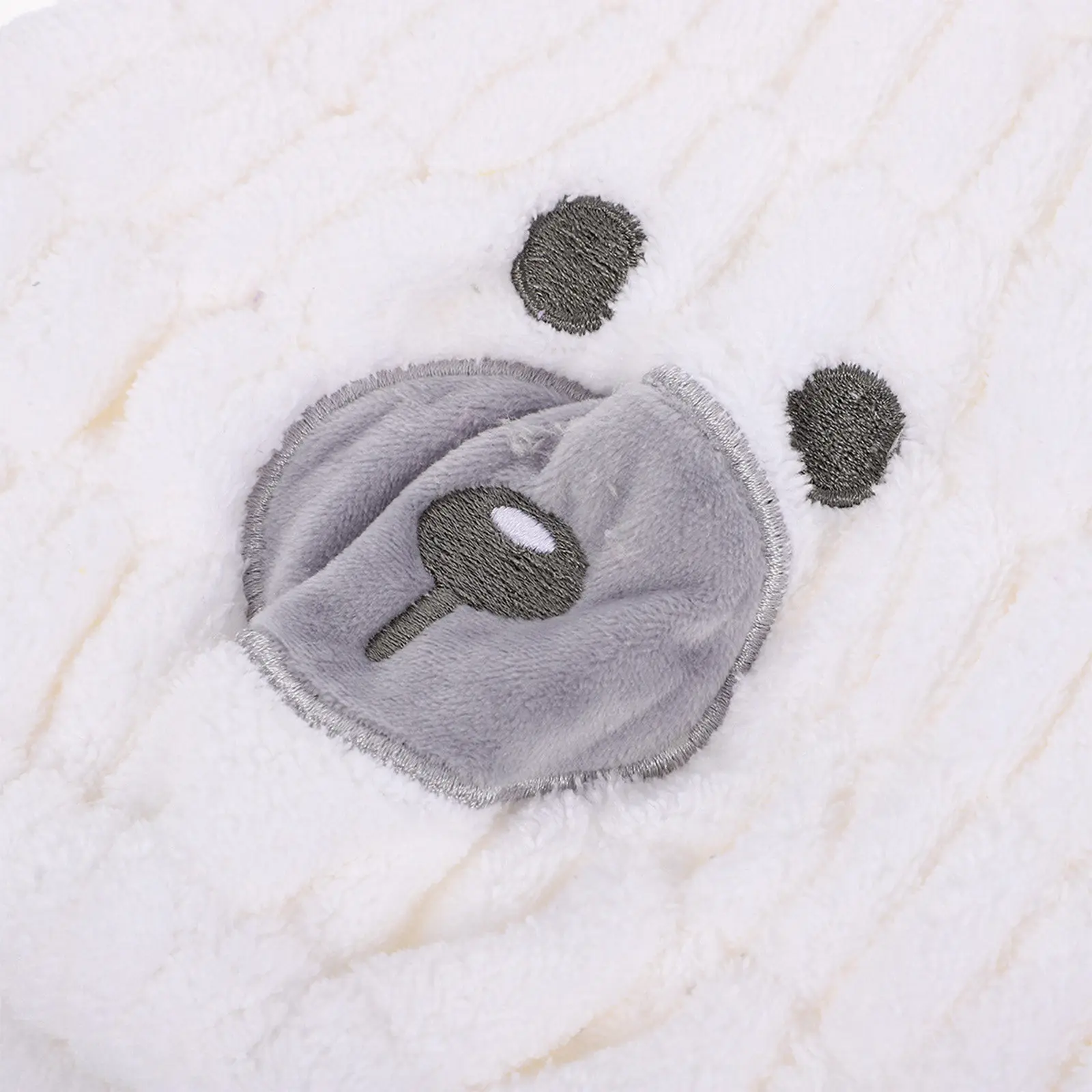 

Быстросохнущее полотенце-тюрбан для волос для детей с дизайном медведя, впитывающее, из кораллового флиса, мягкая и удобная шапочка для сушки волос для дома, отеля, путешествий